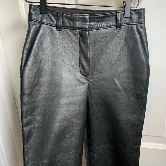 Babaton Command Crop Faux Leather Pants Black Suze 0 - Picture 7 of 9
